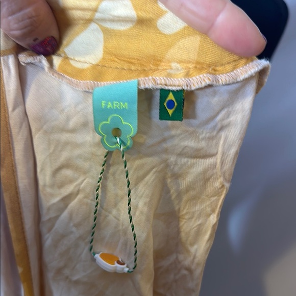 FARM Rio Yellow Floral Tie-Front Mini Dress - Picture 5 of 5